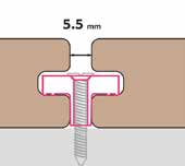 Klipsy do montażu desek tarasowych UltraShield oferuje niezawodny, ukryty systemy montażu T Clip.