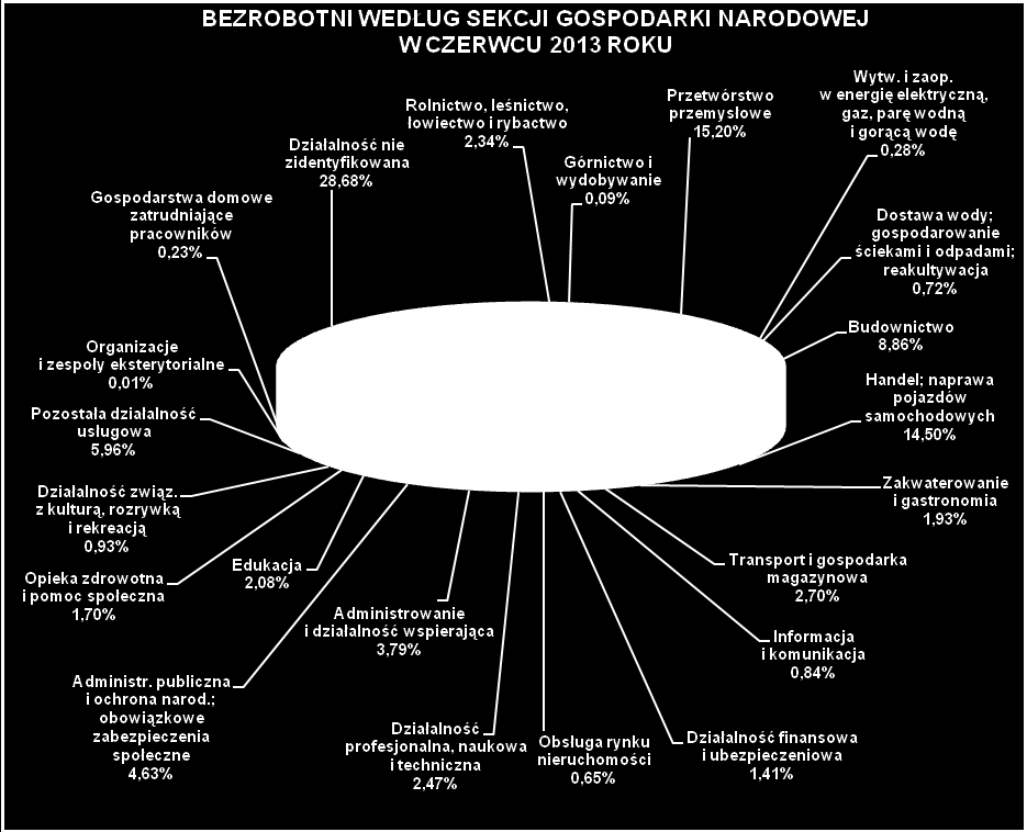 6.1. Bezrobotni pozostający bez pracy powyżej 12 miesięcy według PKD W czerwcu 2013 r. w urzędach pracy województwa mazowieckiego zarejestrowanych było 91.