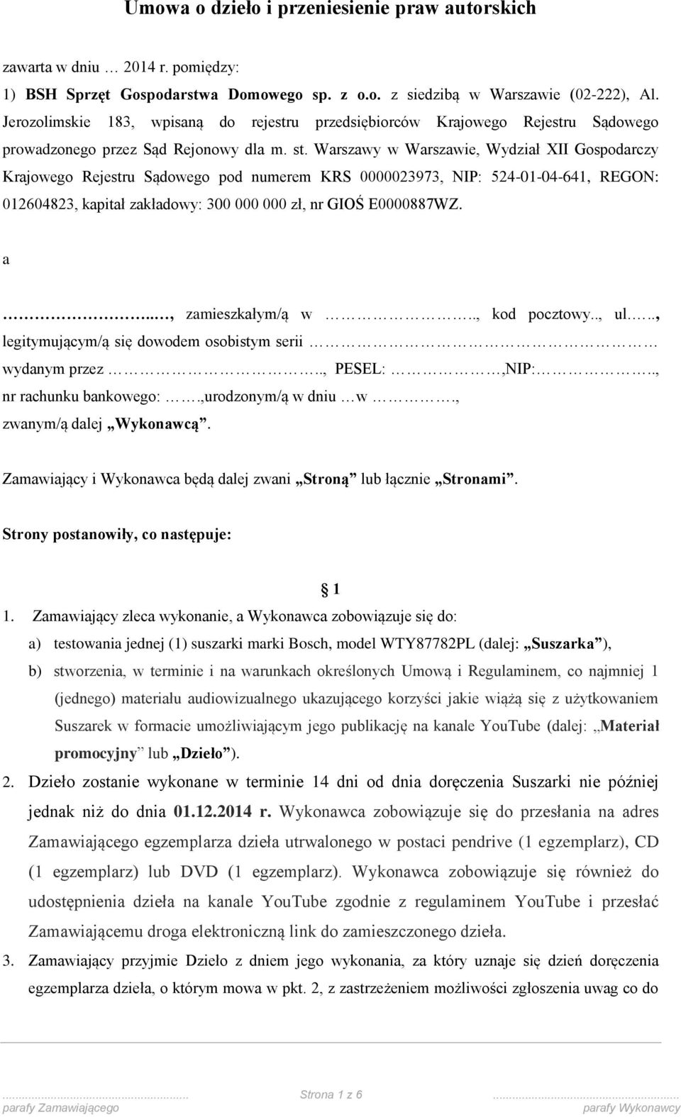 Umowa o dzieło i przeniesienie praw autorskich - PDF Free Download