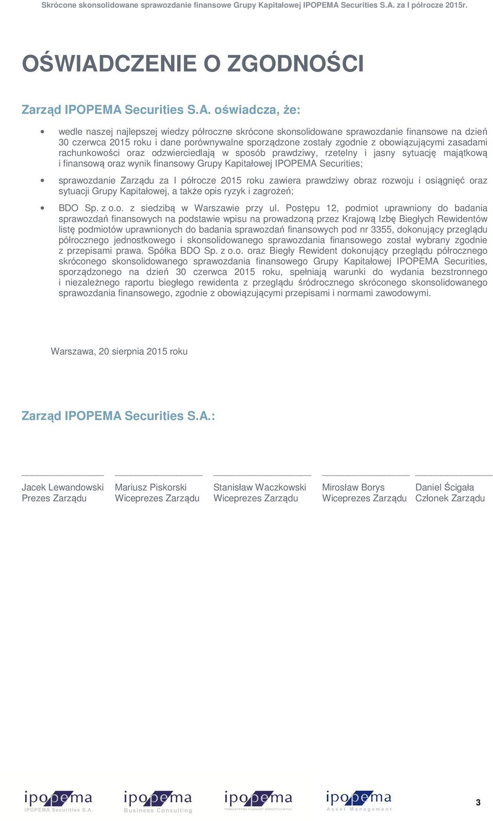 Securities S.A.