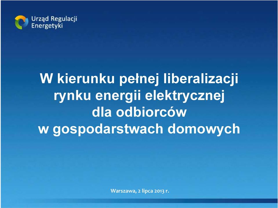 elektrycznej dla odbiorców w