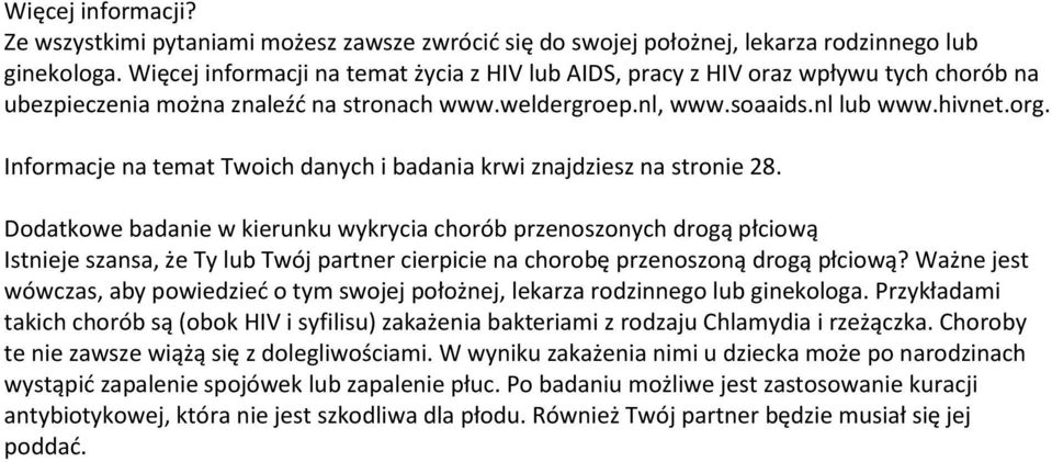 Informacje na temat Twoich danych i badania krwi znajdziesz na stronie 28.