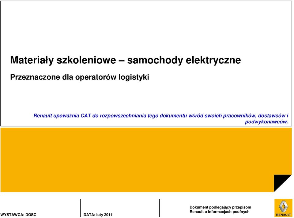 CAT do rozpowszechniania tego dokumentu wśród swoich