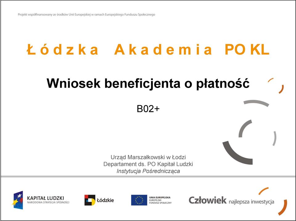 Urząd Marszałkowski w Łodzi Departament