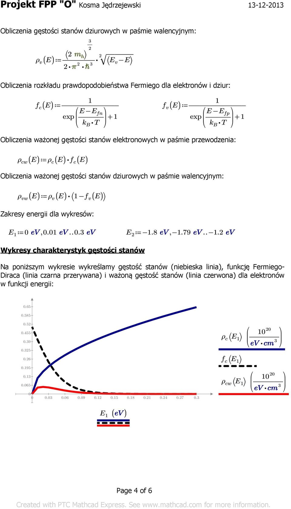 walencyjnym: ρ vw (E) ρ v (E) f v (E) Zakresy energii dla wykresów: E 0, 0.0 0. E.8,.79.