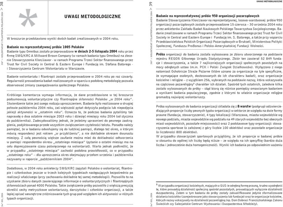 Omnibus) na zlecenie Stowarzyszenia Klon/Jawor - w ramach Programu Trzeci Sektor finansowanego przez Trust for Civil Society in Central & Eastern Europe i Fundację im.