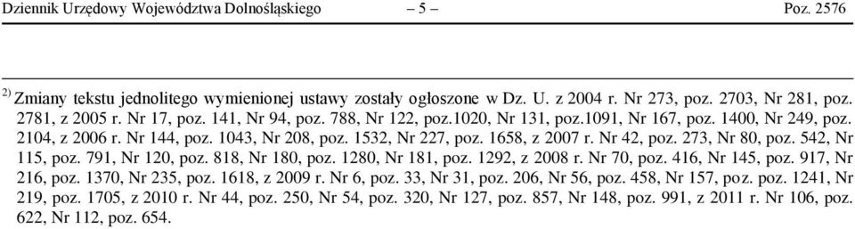 273, Nr 80, poz. 542, Nr 115, poz. 791, Nr 120, poz. 818, Nr 180, poz. 1280, Nr 181, poz. 1292, z 2008 r. Nr 70, poz. 416, Nr 145, poz. 917, Nr 216, poz. 1370, Nr 235, poz. 1618, z 2009 r. Nr 6, poz.