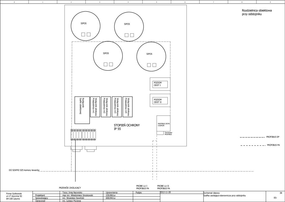 II /PA COUPLER Terminator PROFIBUS DO SZAFKI SZS komory lewarów