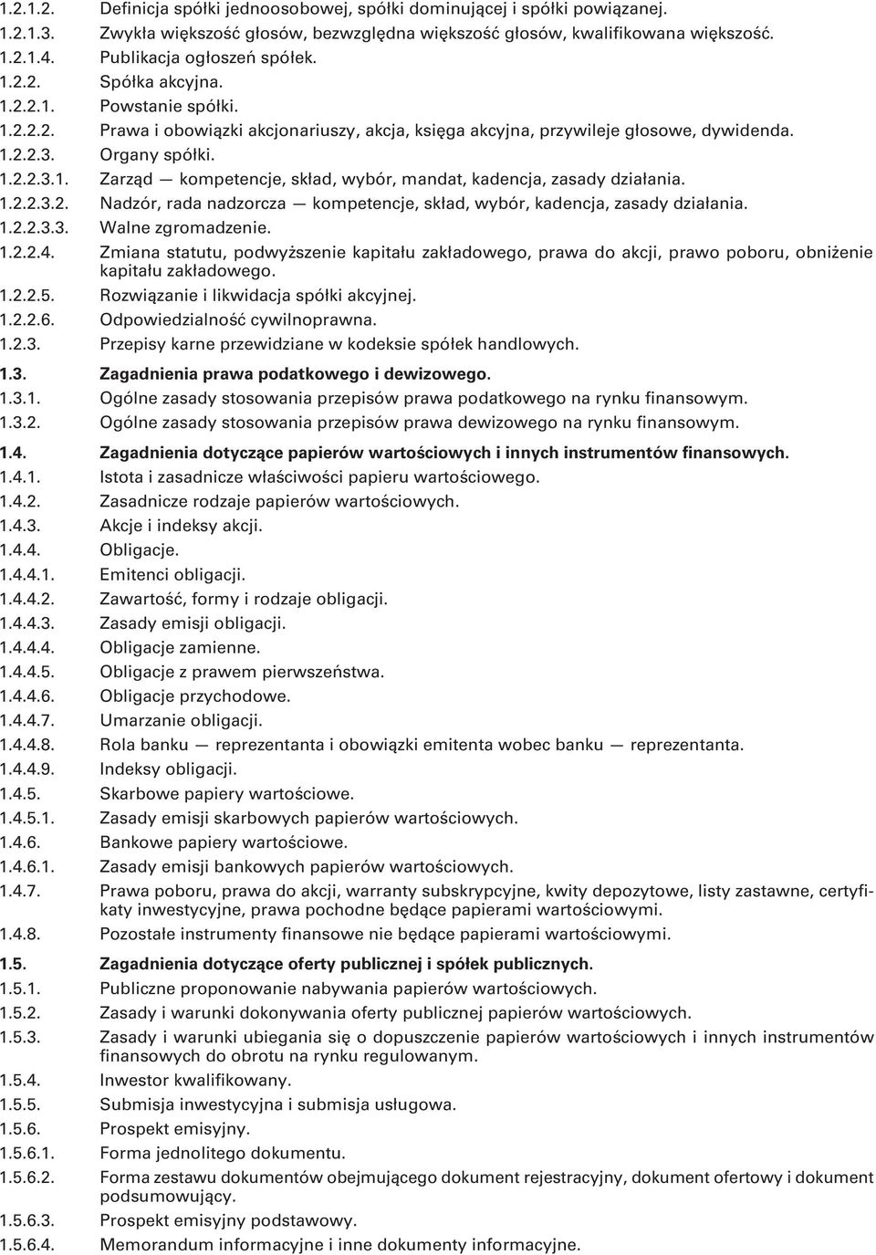 1.2.2.3.2. Nadzór, rada nadzorcza kompetencje, skład, wybór, kadencja, zasady działania. 1.2.2.3.3. Walne zgromadzenie. 1.2.2.4.