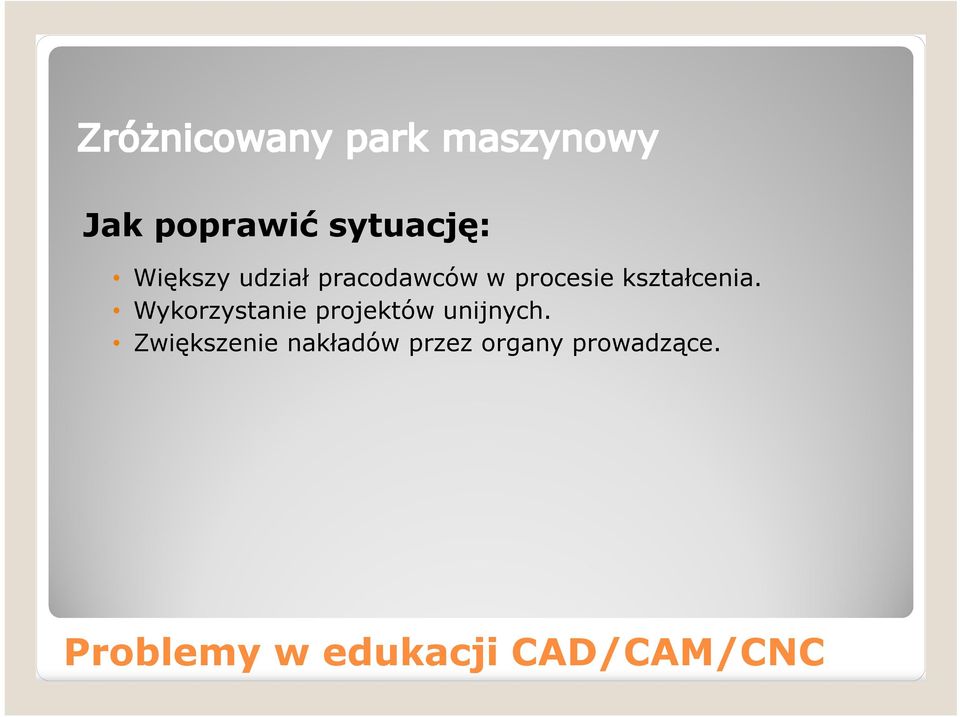Wykorzystanie projektów unijnych.
