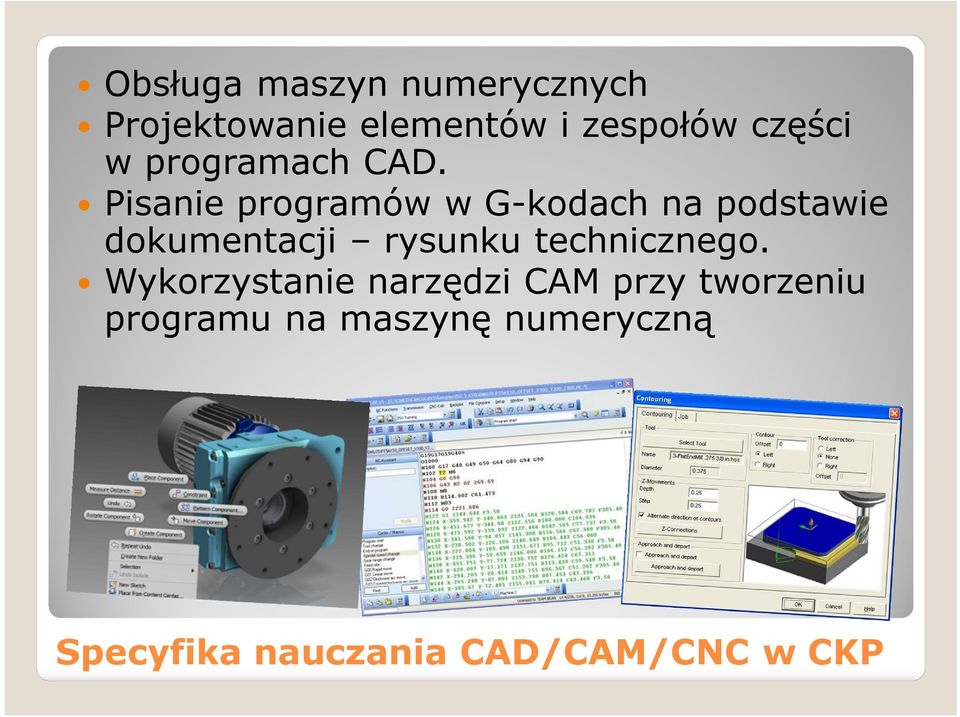 Pisanie programów w G-kodach na podstawie dokumentacji rysunku