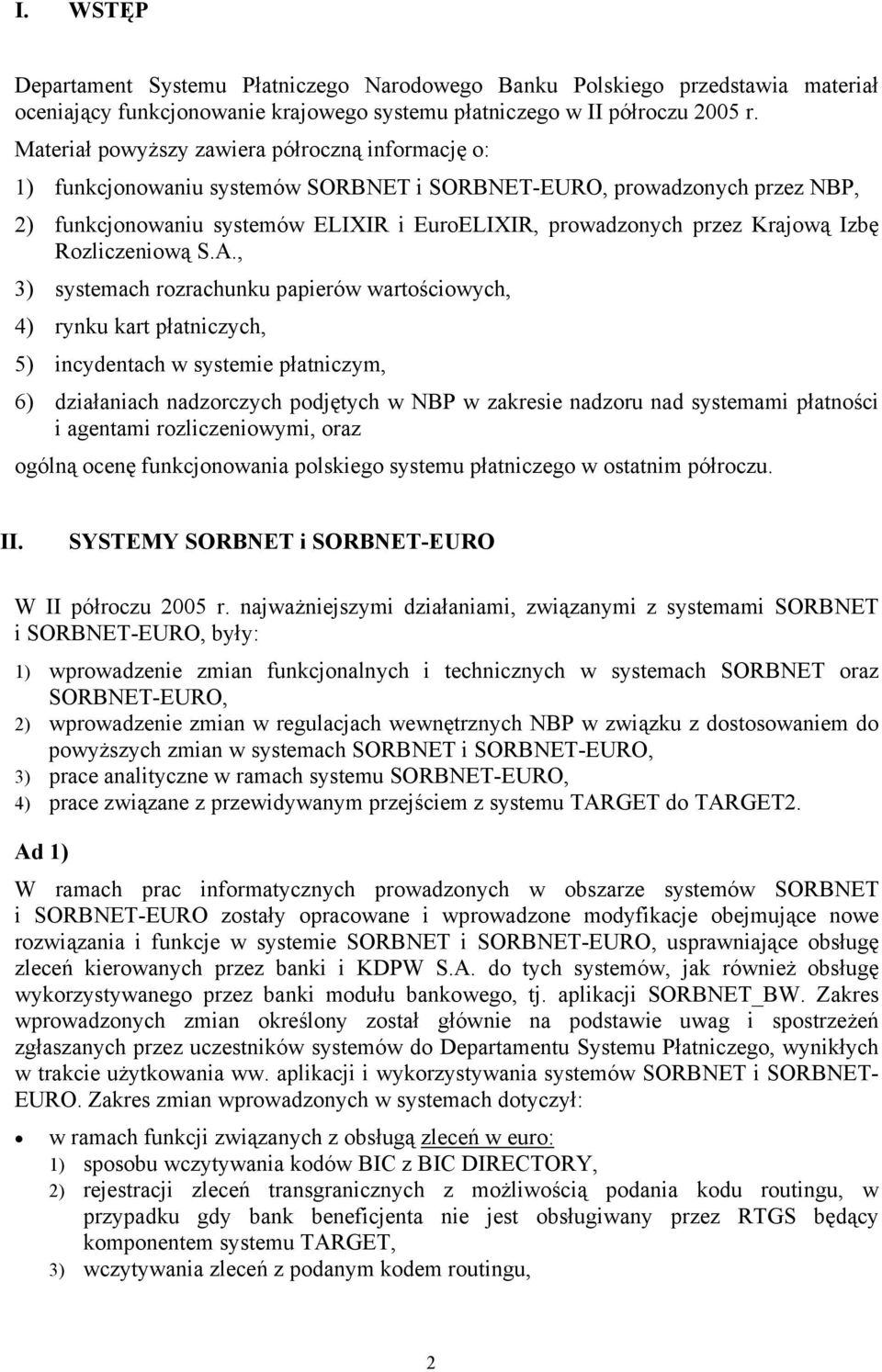 Izbę Rozliczeniową S.A.