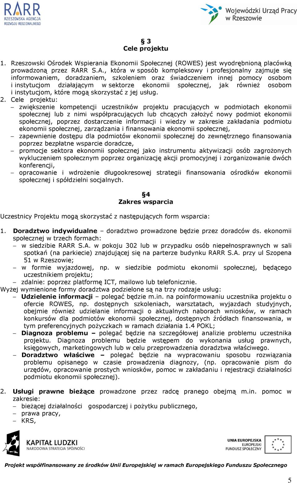 , która w sposób kompleksowy i profesjonalny zajmuje się informowaniem, doradzaniem, szkoleniem oraz świadczeniem innej pomocy osobom i instytucjom działającym w sektorze ekonomii społecznej, jak