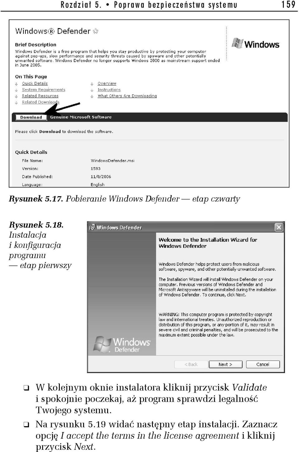 Instalacja i konfiguracja programu etap pierwszy W kolejnym oknie instalatora kliknij przycisk Validate