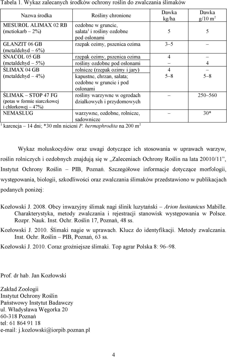 ŚLIMAK STOP 7 FG (potas w formie siarczkowej i chlorkowej 7%) Rośliny chronione ozdobne w gruncie, sałata1 i rośliny ozdobne pod osłonami rzepak ozimy, pszenica ozima rzepak ozimy, pszenica ozima