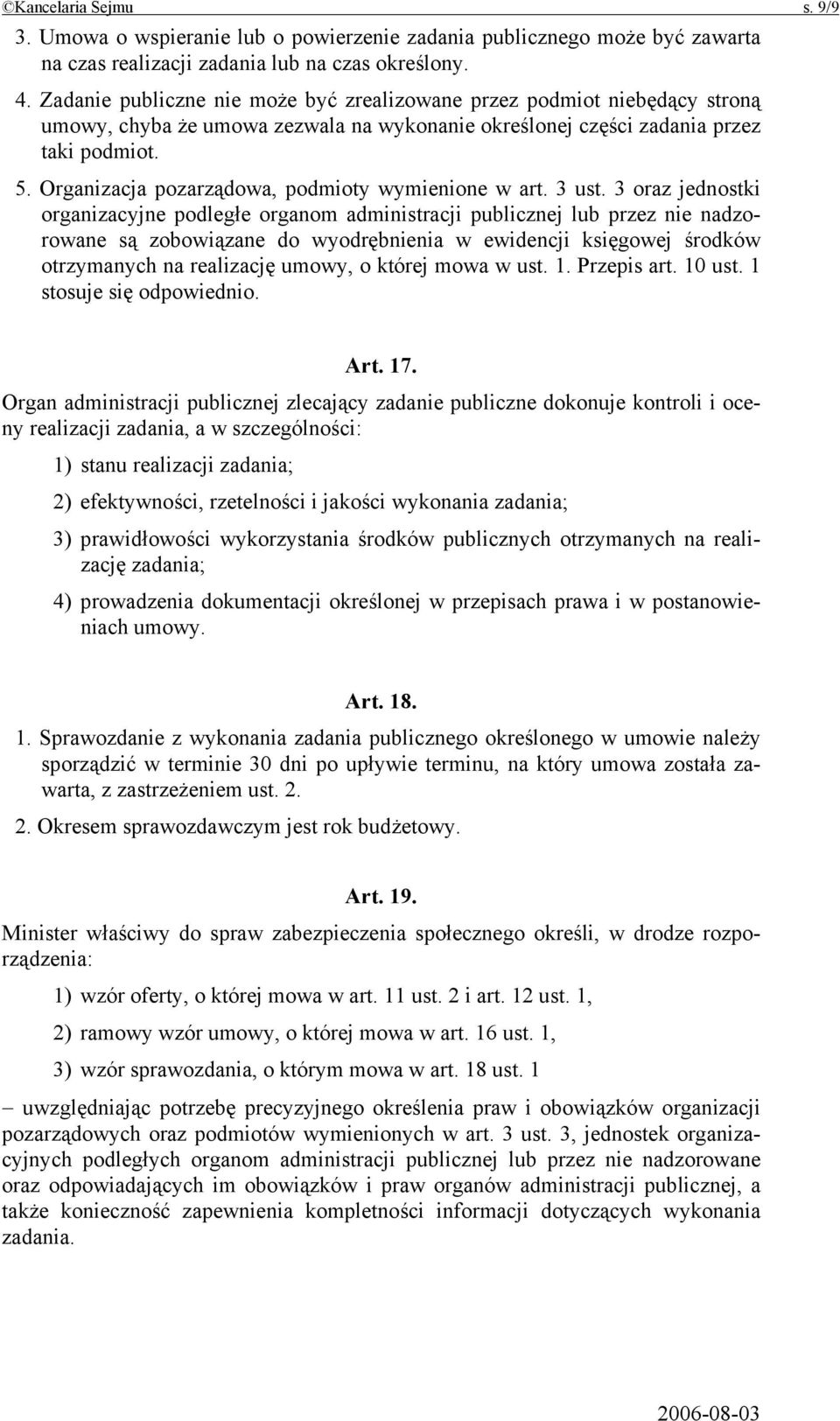 Organizacja pozarządowa, podmioty wymienione w art. 3 ust.