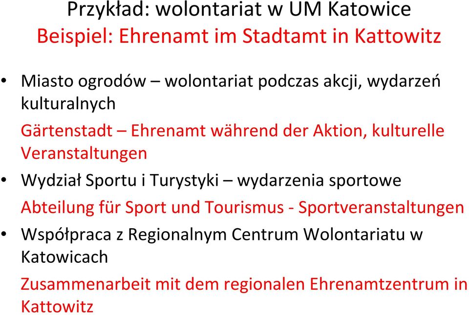 Wydział Sportu i Turystyki wydarzenia sportowe Abteilung für Sport und Tourismus - Sportveranstaltungen