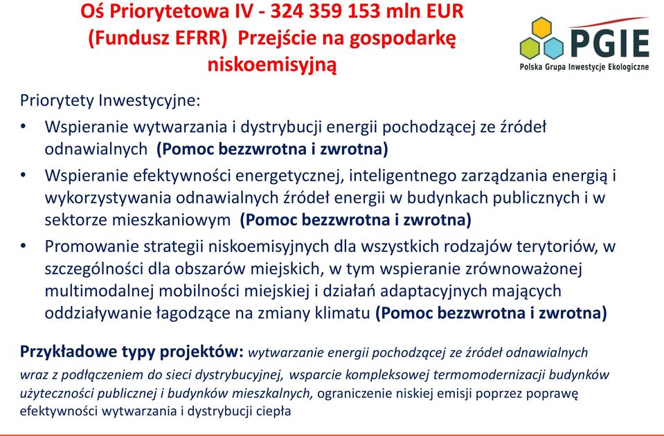 (Pomoc bezzwrotna i zwrotna) Promowanie strategii niskoemisyjnych dla wszystkich rodzajów terytoriów, w szczególności dla obszarów miejskich, w tym wspieranie zrównoważonej multimodalnej mobilności