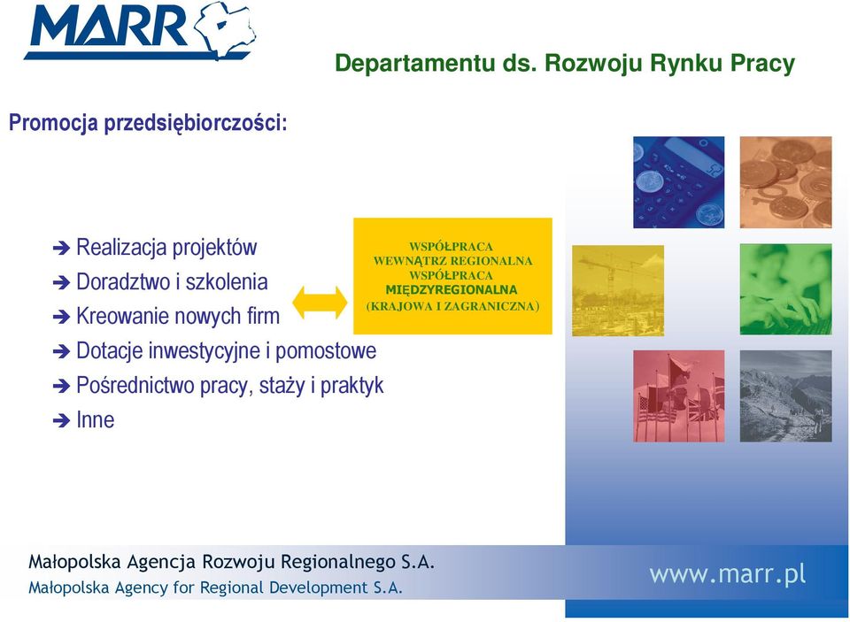 Doradztwo i szkolenia Kreowanie nowych firm Dotacje inwestycyjne i