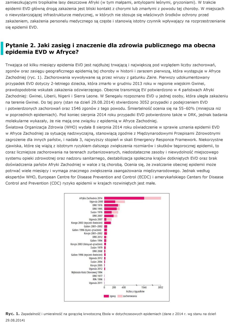 W miejscach o niewystarczającej infrastrukturze medycznej, w których nie stosuje się właściwych środków ochrony przed zakażeniem, zakażenia personelu medycznego są częste i stanowią istotny czynnik