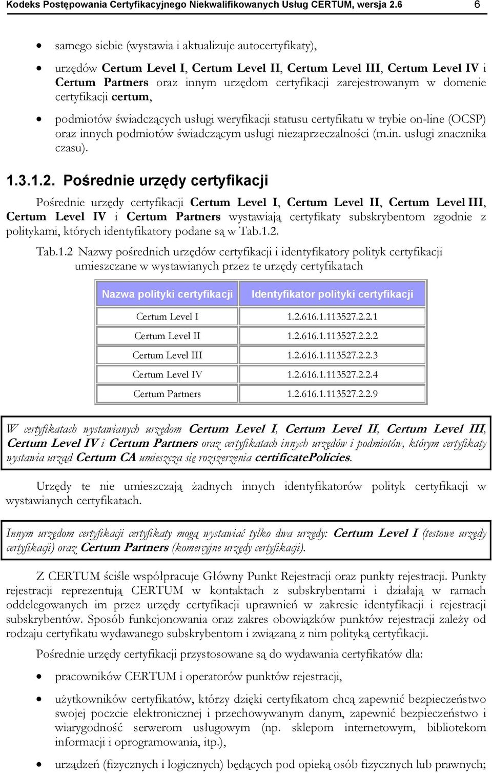 zarejestrowanym w domenie certyfikacji certum, podmiotów świadczących usługi weryfikacji statusu certyfikatu w trybie on-line (OCSP) oraz innych podmiotów świadczącym usługi niezaprzeczalności (m.in. usługi znacznika czasu).