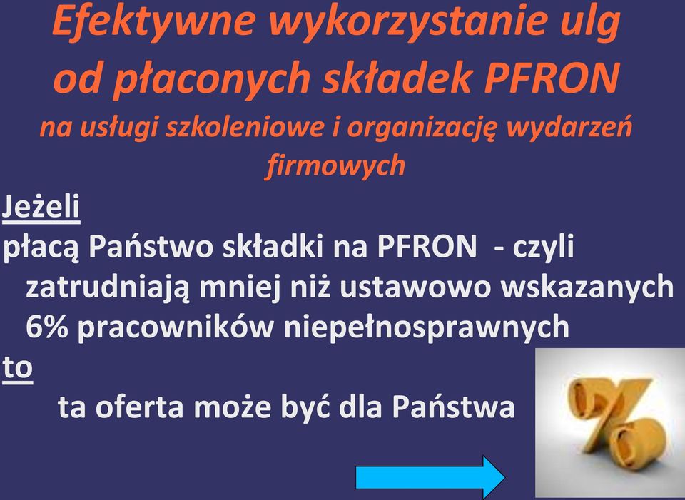 składki na PFRON - czyli zatrudniają mniej niż ustawowo