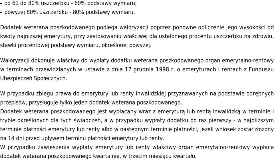 stawki procentowej podstawy wymiaru, określonej powyżej.