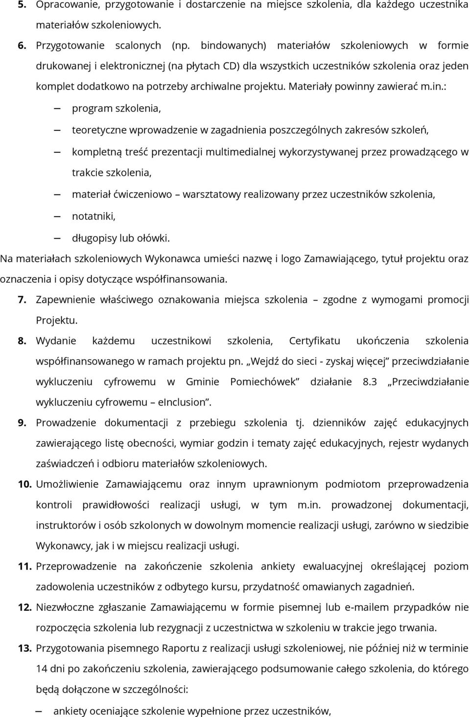 Materiały powinn