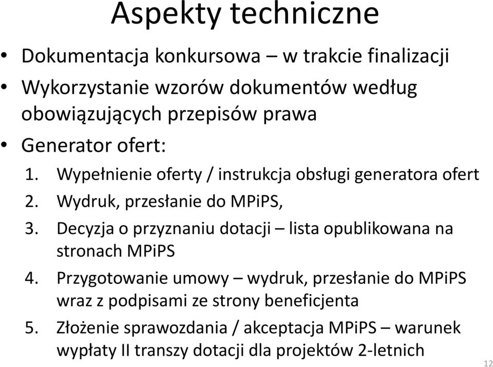Decyzja o przyznaniu dotacji lista opublikowana na stronach MPiPS 4.