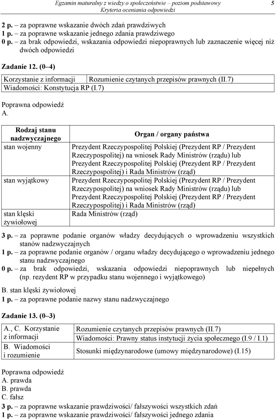 7) Wiadomości: Konstytucja RP (I.7) A.