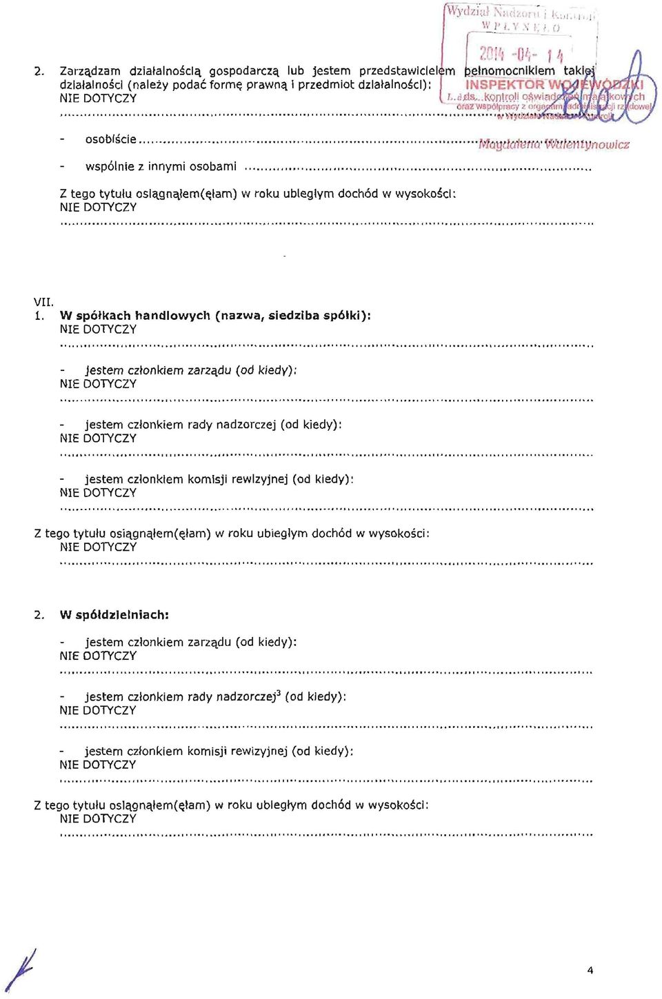 dfte...KQnt(PJi &*'a oraz współpracy z drg w Wyctete - osobiście Mayćalmó'Walentynowicz wspólnie z innymi osobami VII. 1.