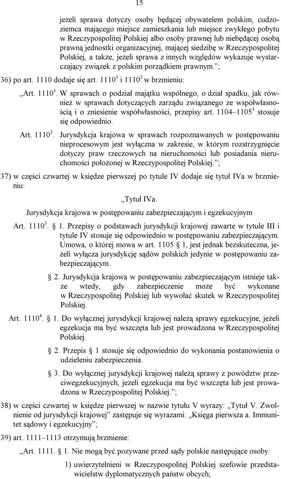 1110 dodaje się art. 1110 1 