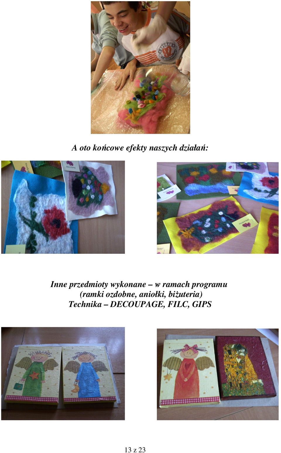 programu (ramki ozdobne, aniołki,