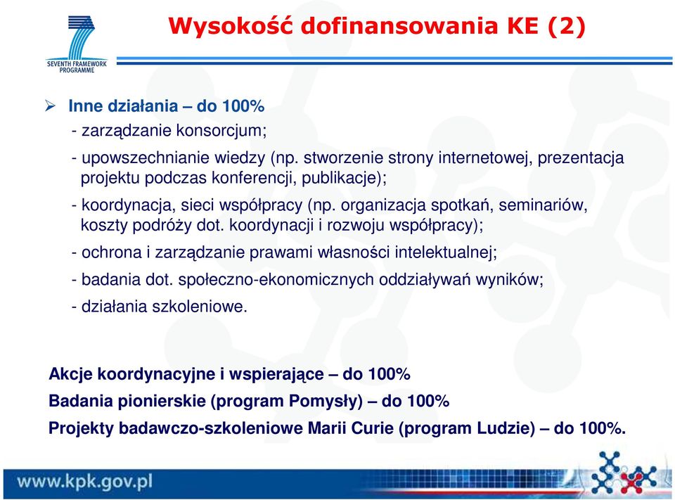 organizacja spotkań, seminariów, koszty podróŝy dot.