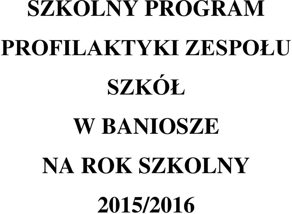 ZESPOŁU SZKÓŁ W