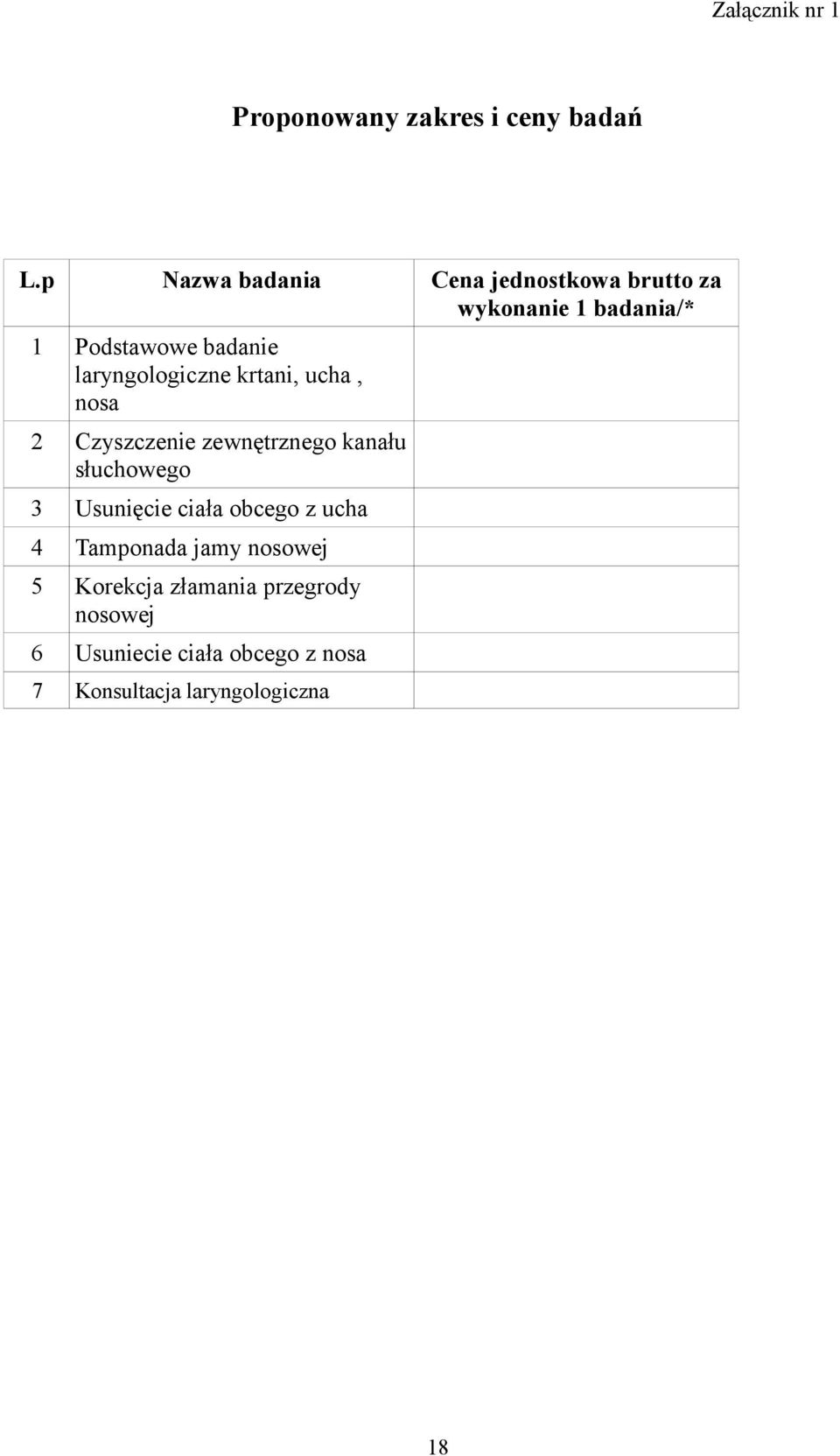 laryngologiczne krtani, ucha, nosa 2 Czyszczenie zewnętrznego kanału słuchowego 3 Usunięcie