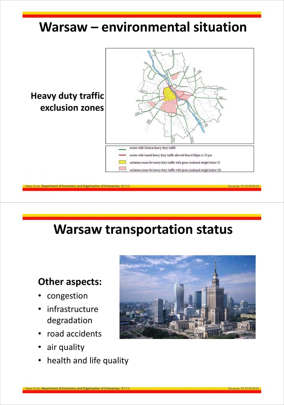 Other aspects: congestion infrastructure