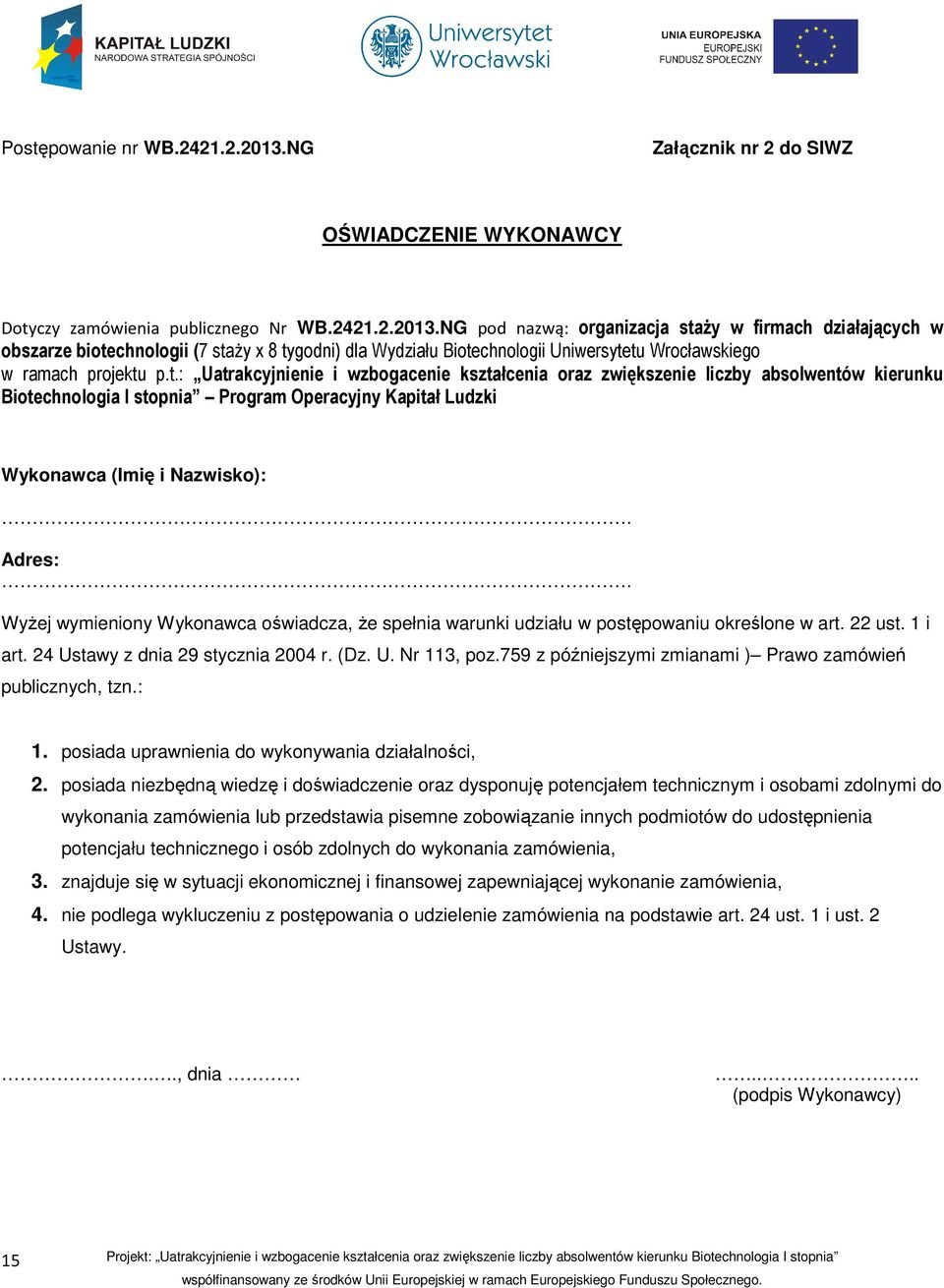 NG pod nazwą: organizacja sta