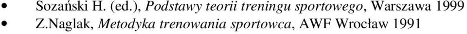 sportowego, Warszawa 1999 Z.