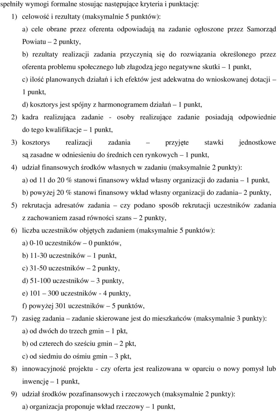 działań i ich efektów jest adekwatna do wnioskowanej dotacji 1 punkt, d) kosztorys jest spójny z harmonogramem działań 1 punkt, 2) kadra realizująca zadanie - osoby realizujące zadanie posiadają