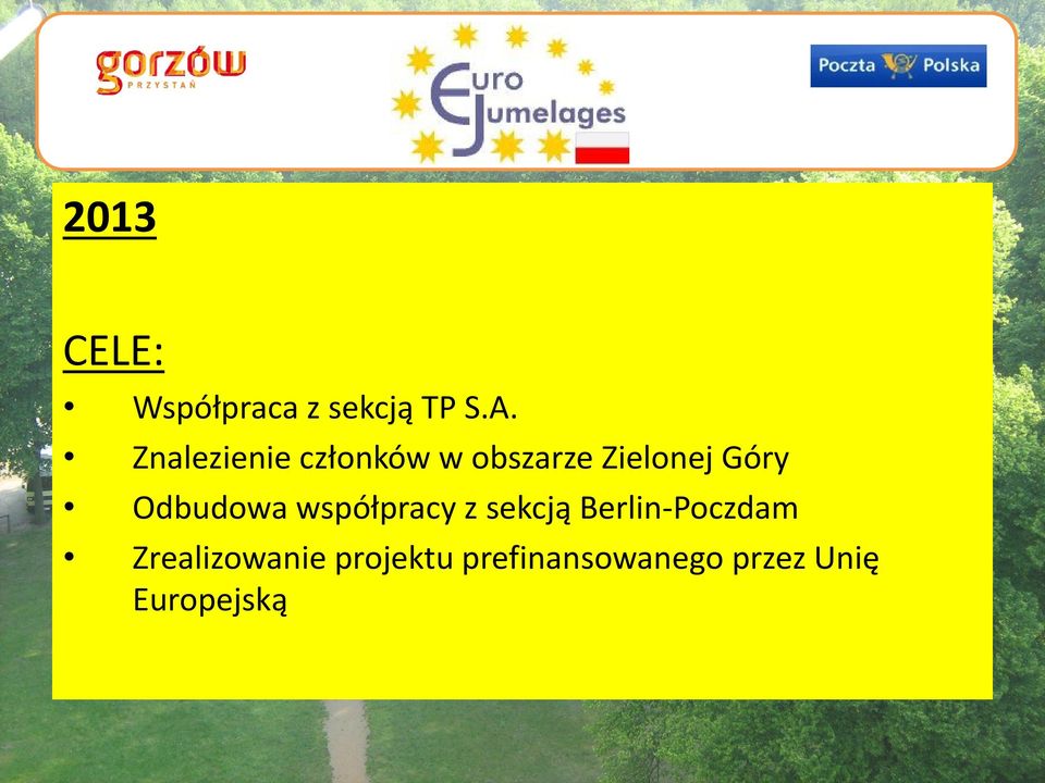 Odbudowa współpracy z sekcją Berlin-Poczdam