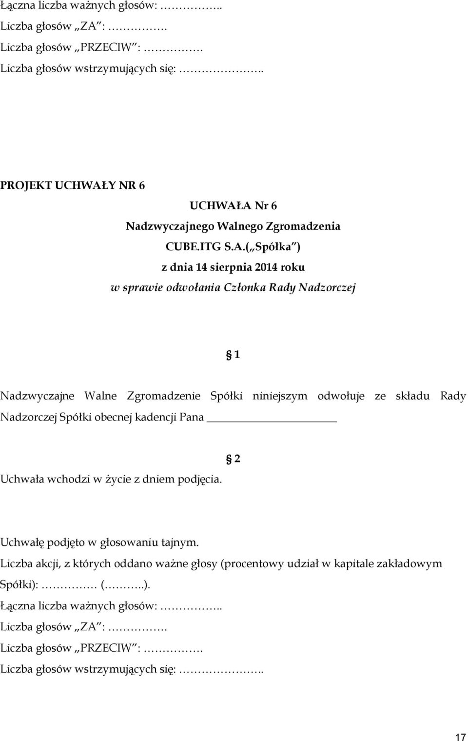 Y NR 6 UCHWAŁ