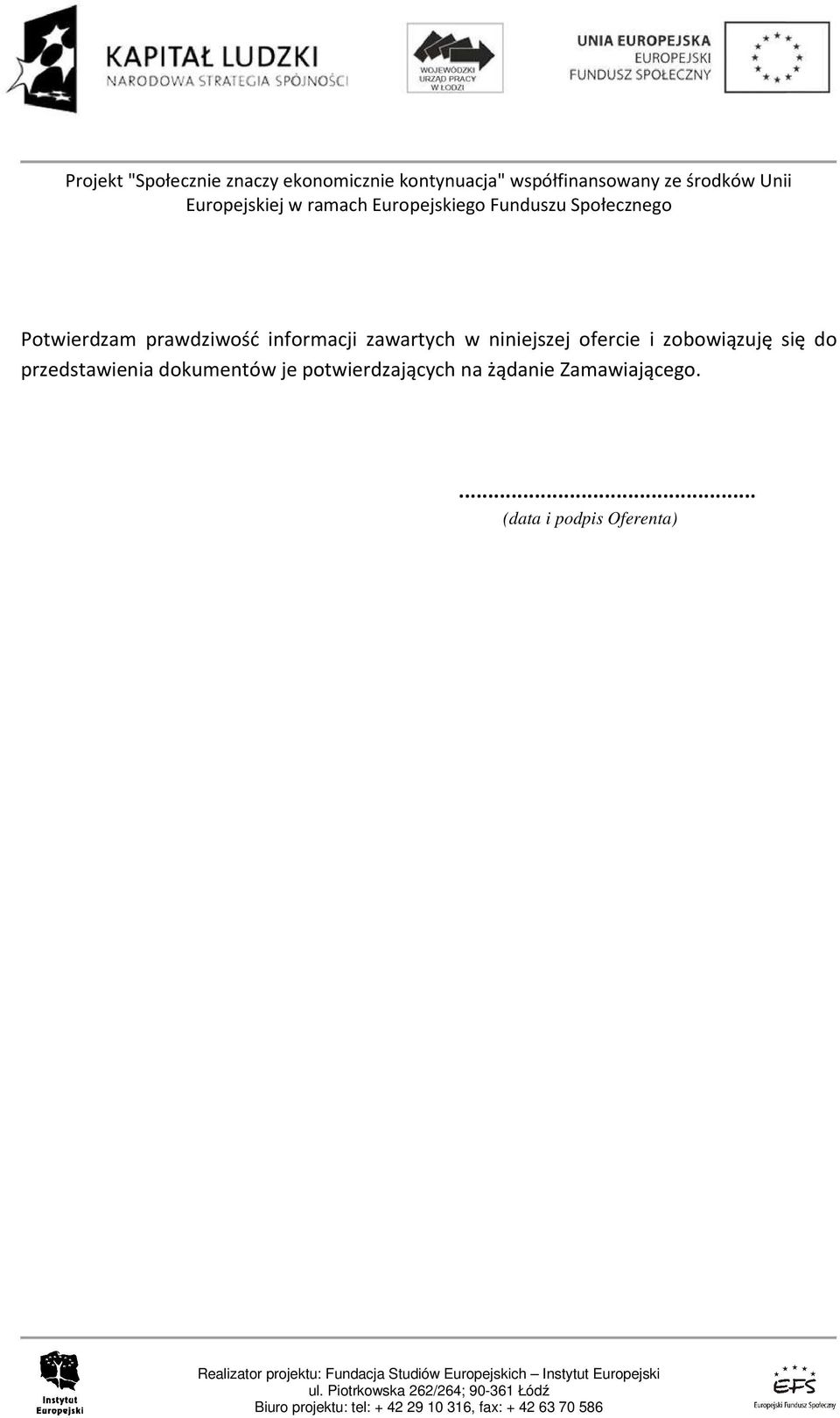 przedstawienia dokumentów je potwierdzających