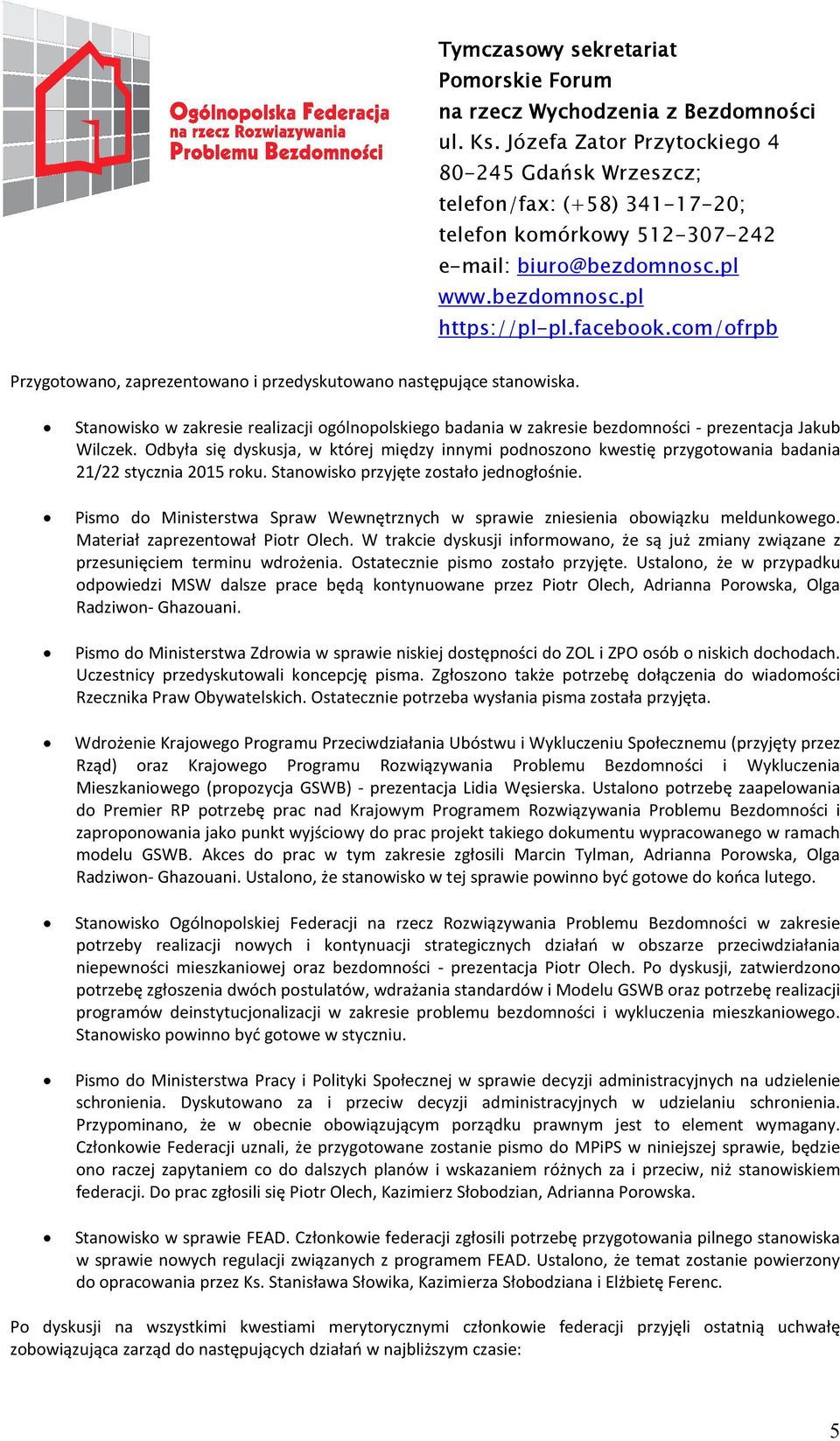 Pismo do Ministerstwa Spraw Wewnętrznych w sprawie zniesienia obowiązku meldunkowego. Materiał zaprezentował Piotr Olech.