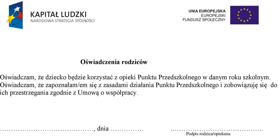 Oświadczam, że zapoznałam/em się z zasadami działania Punktu