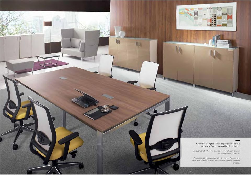 Uniqueness of interior is created by well-chosen colours and high-quality