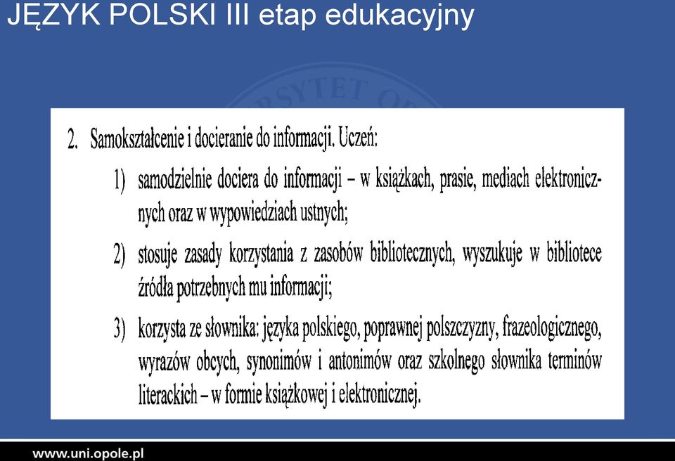III etap