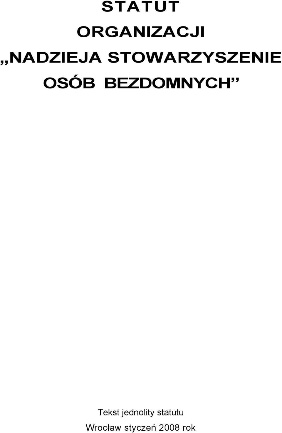 OSÓB BEZDOMNYCH Tekst