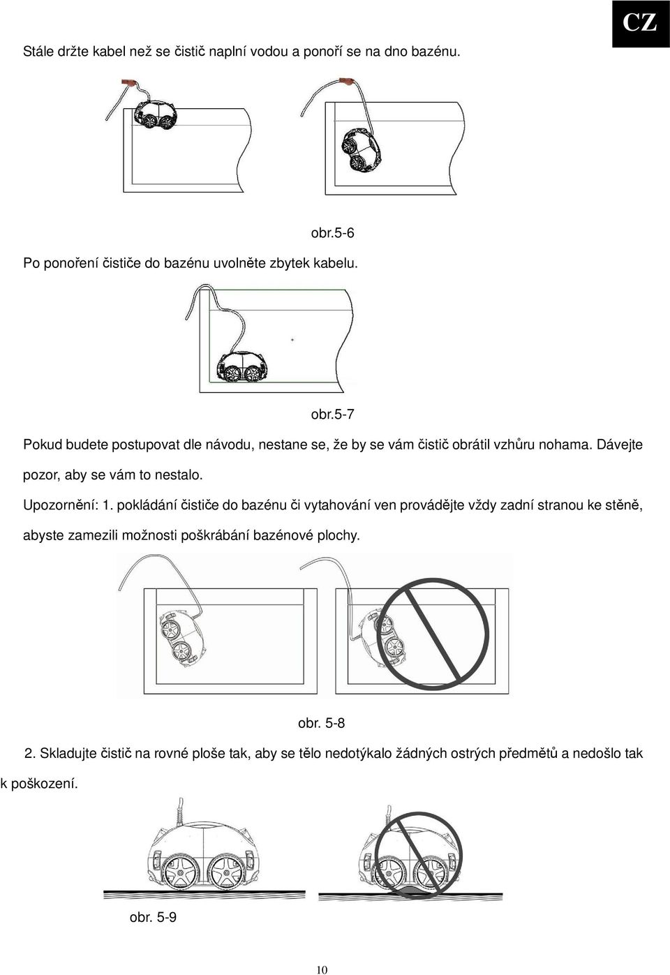 5-7 Pokud budete postupovat dle návodu, nestane se, že by se vám isti obrátil vzhru nohama. Dávejte pozor, aby se vám to nestalo.