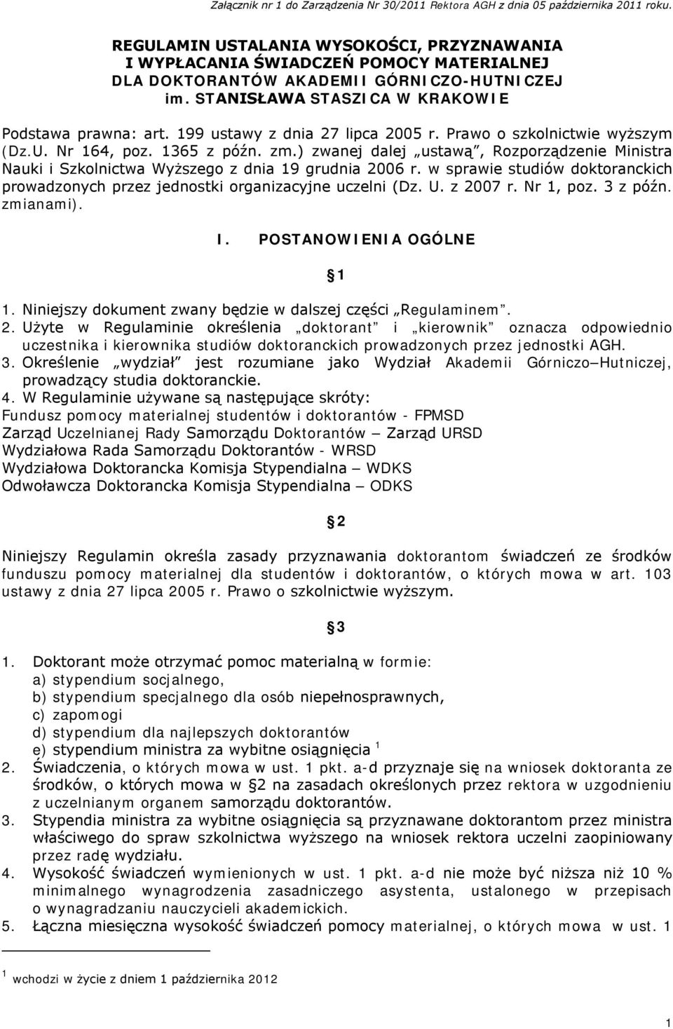 199 ustawy z dnia 27 lipca 2005 r. Prawo o szkolnictwie wyższym (Dz.U. Nr 164, poz. 1365 z późn. zm.